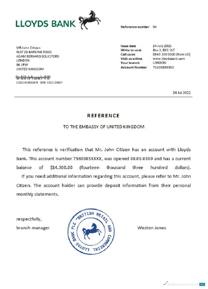 Download United Kingdom Lloyds Bank reference Photoshop template